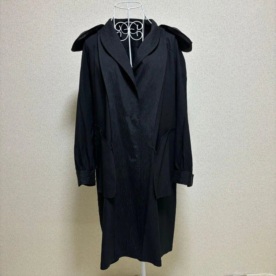 ⚫︎100% Silk Spring Long Coat (9A3) Mode Wave Cremona