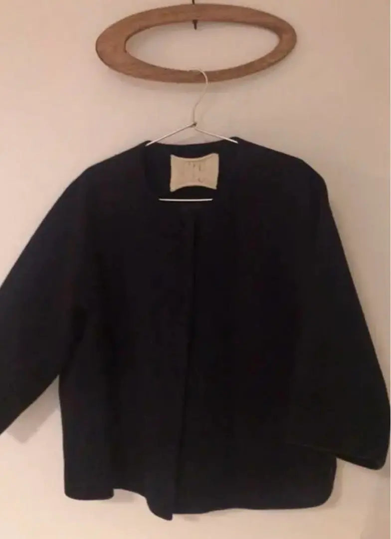 [Shipped within 24 hours] fig london cashmere blend short coat embroidery