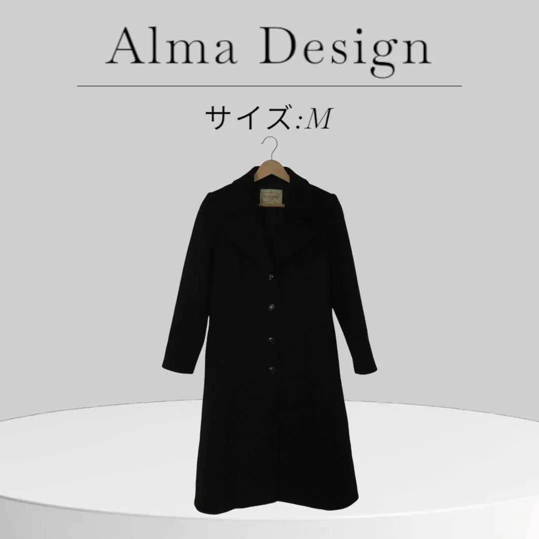 Alma Design Outer Spring Coat Black M