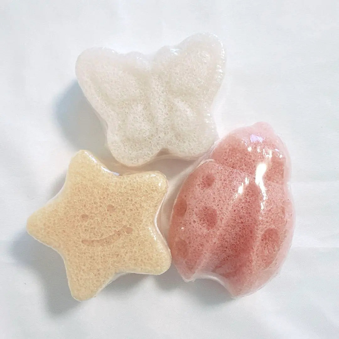 Esponja de baño konjac para bebés, esponja de baño natural para niños pequeños