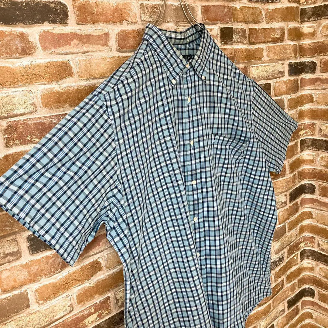 《Nautica》 Camisa Manga Corta NAUTICA Camisa BD Camisa Cuadros ☆ 4L | 《ノーティカ》nautica 半袖シャツ BDシャツ チェックシャツ☆4L