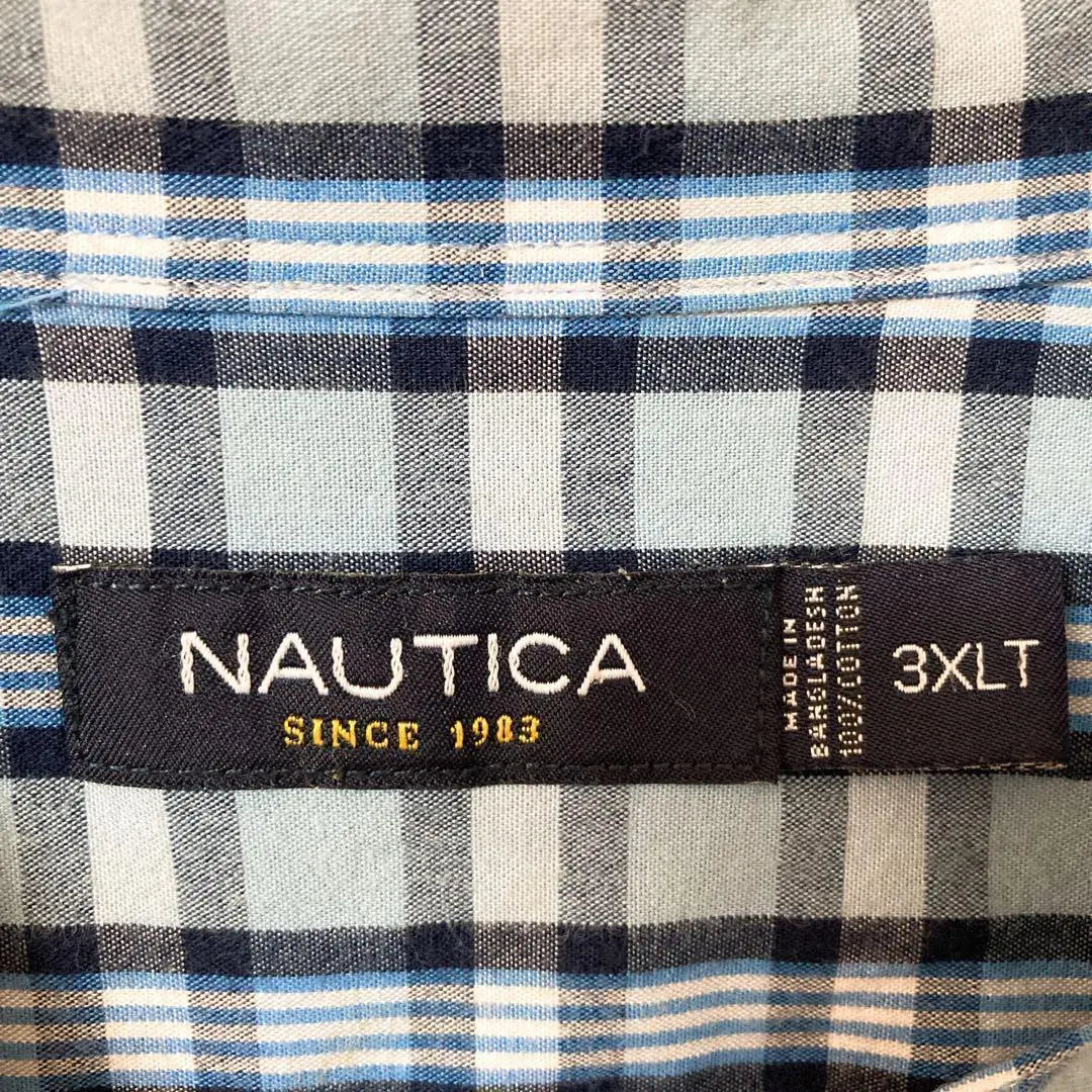 《Nautica》 Camisa Manga Corta NAUTICA Camisa BD Camisa Cuadros ☆ 4L | 《ノーティカ》nautica 半袖シャツ BDシャツ チェックシャツ☆4L