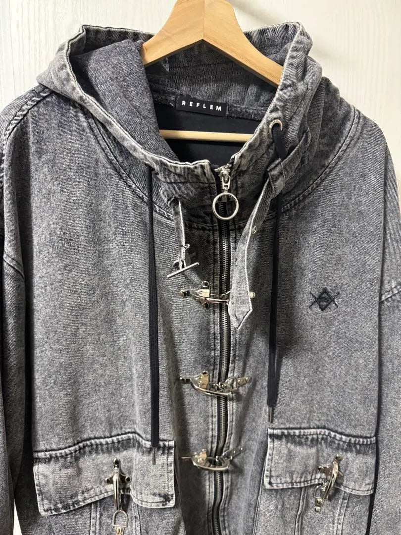 [Sold out item] REFLEM Fireman Buckle High Neck Blouson Gray