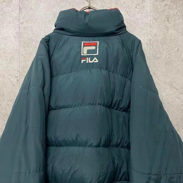 Rare color FILA padded embroidered nylon jacket/men's 2XL