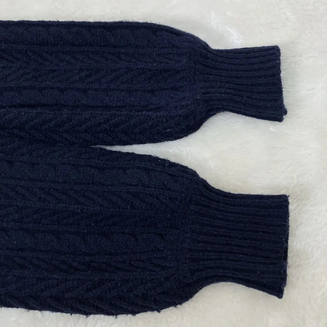 Ray BEAMS Ray BEAMS Loose cable knit Navy Casual | Ray BEAMS　レイビームス　ゆったりケーブルニット　ネイビー　カジュアル