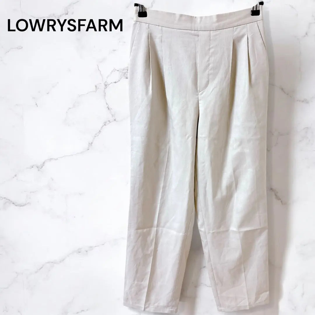 [Lawley's Farm] Tapered pants, center press, elastic, beige, L