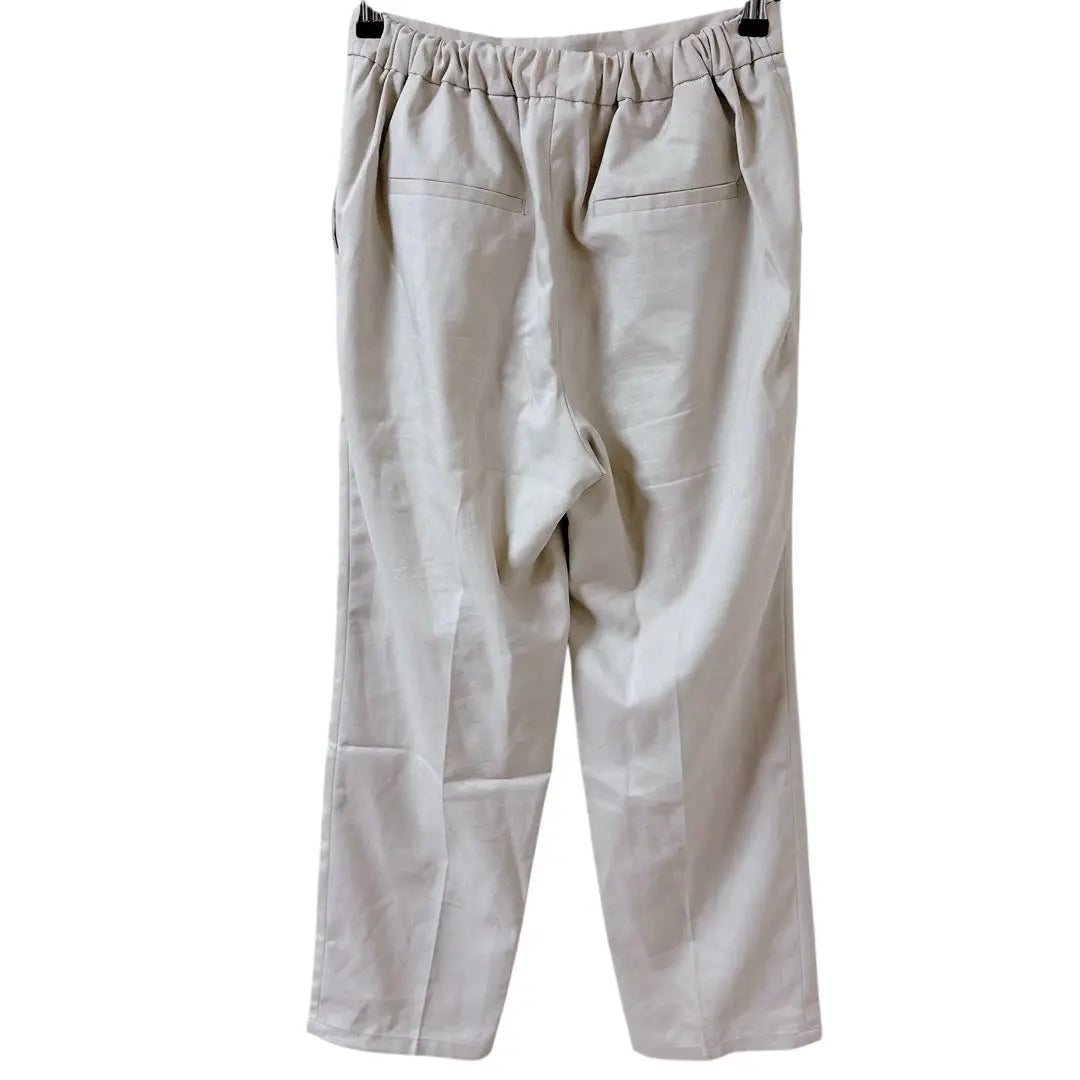 [Lawley's Farm] Tapered pants, center press, elastic, beige, L