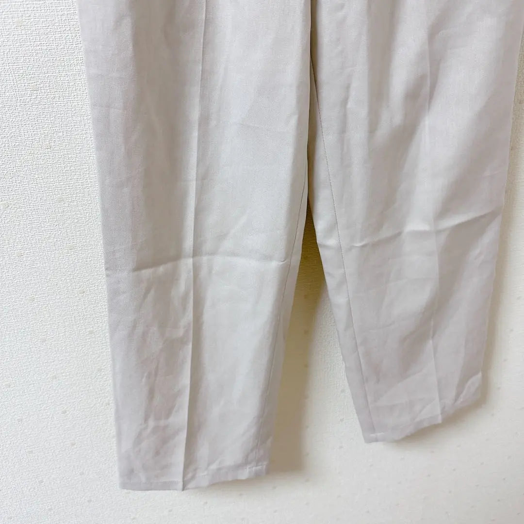 [Lawley's Farm] Tapered pants, center press, elastic, beige, L