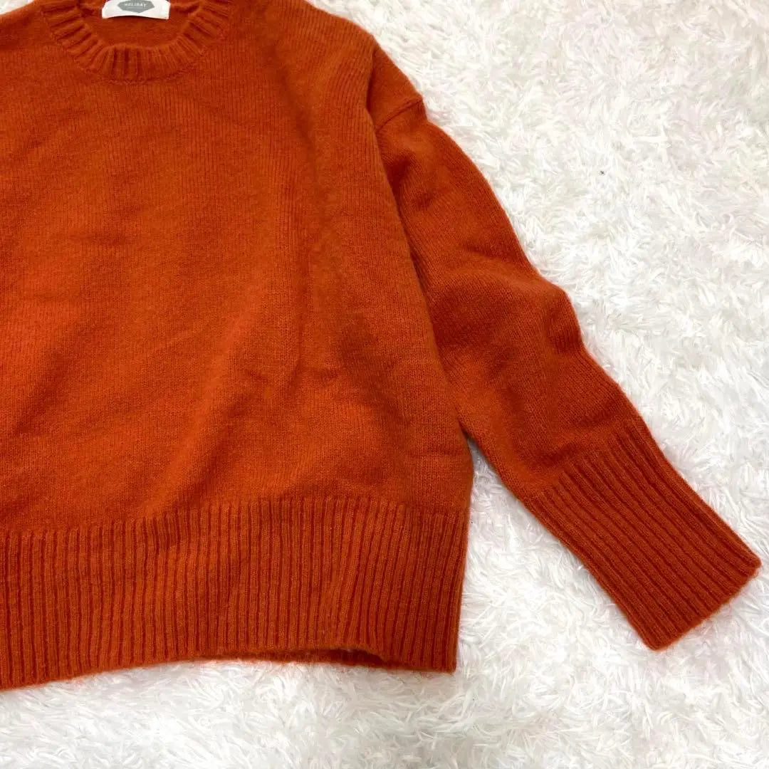 ★holiday★Knit sweater Short length [F] Orange top