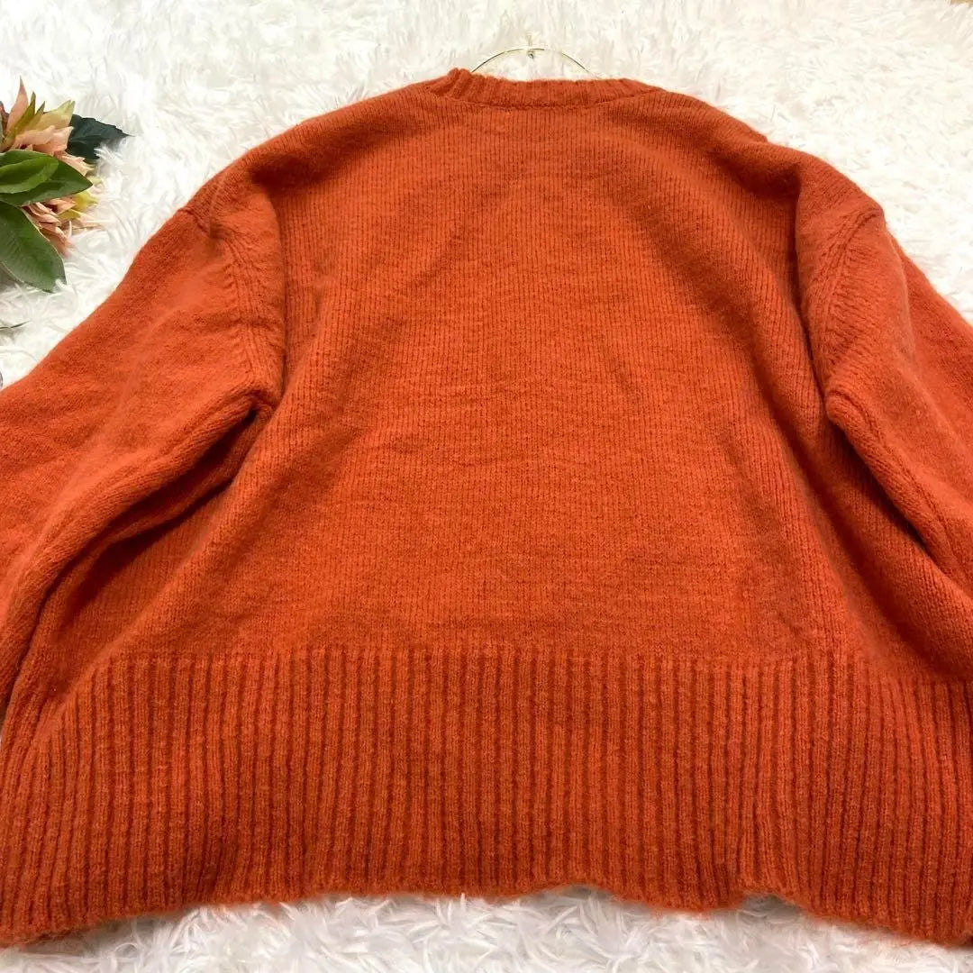 ★holiday★Knit sweater Short length [F] Orange top