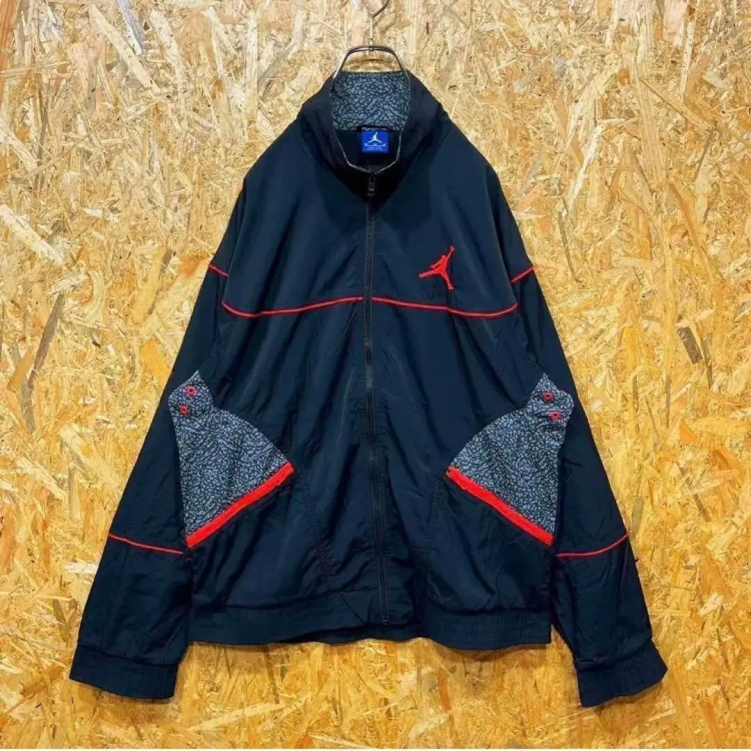 Free Shipping Jordan Embroidered Logo Multicolor 90s Nylon Zip Blouson