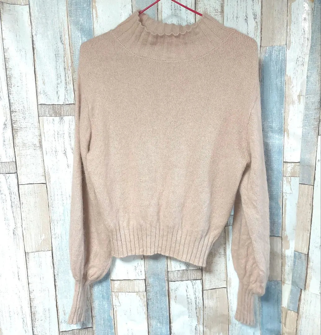 CHICO⭐ Knit Sweater Free Pink Beige Fluffy Girly Angora | Chico⭐ニットセーター free　ピンクベージュ　ふわふわガーリーアンゴラ