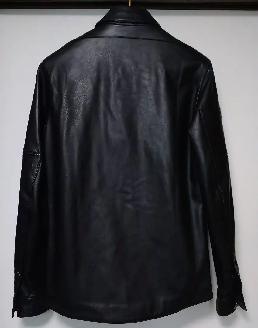 Louis Vuitton Curf Leather Jacket Multi Zip Pocket Black 46