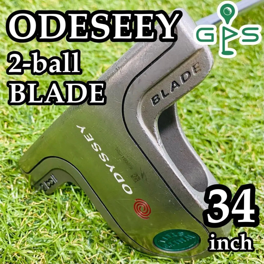 [Modelo muy popular] Putter Odyssey de 2 bolas para diestros de 34 pulgadas