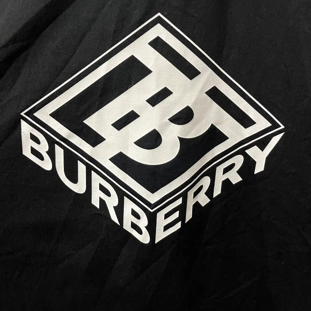 [Good condition] Burberry T-shirt TB logo Center logo L Black Oversized