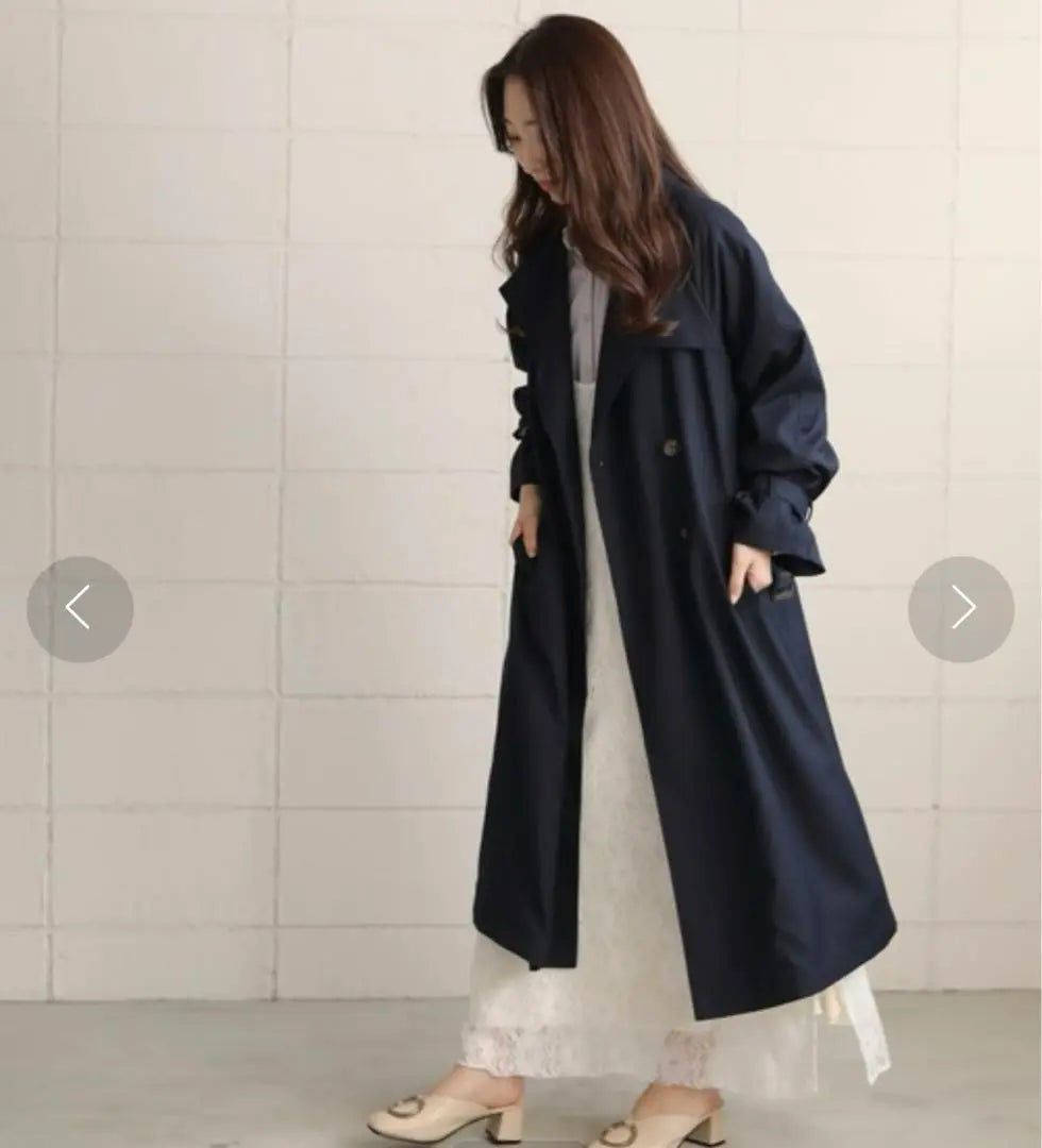 Mysa&Liina Back Pleated Trench Coat