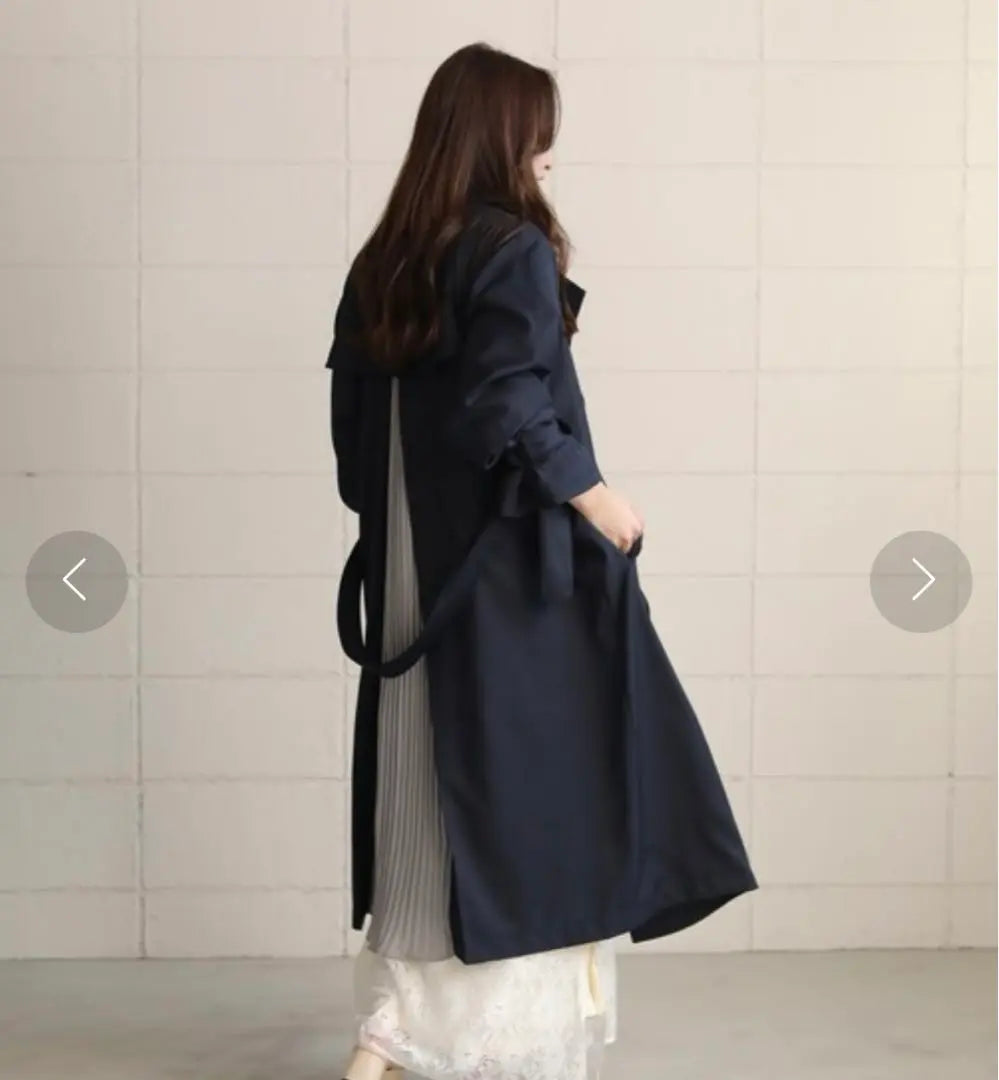 Mysa&Liina Back Pleated Trench Coat