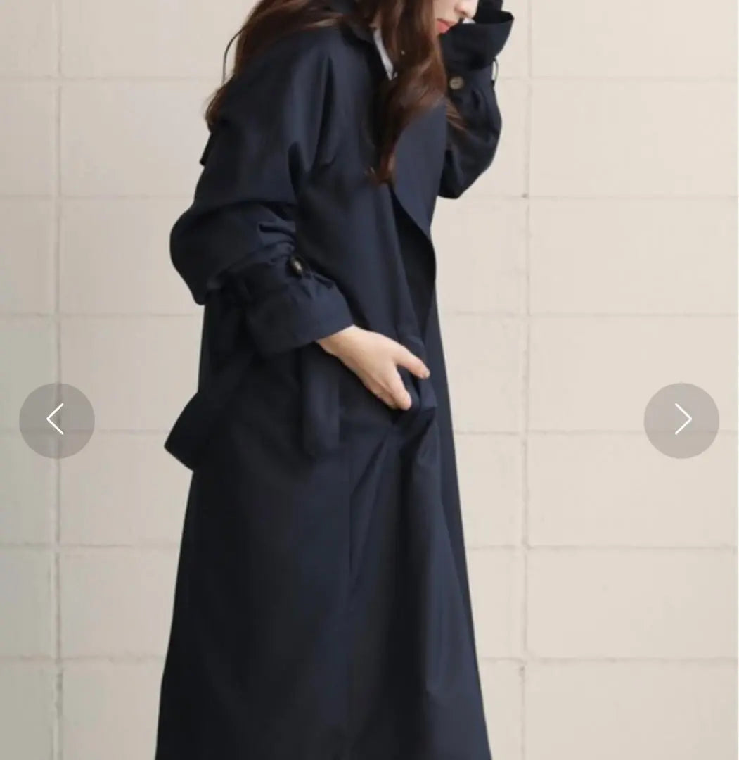 Mysa&Liina Back Pleated Trench Coat