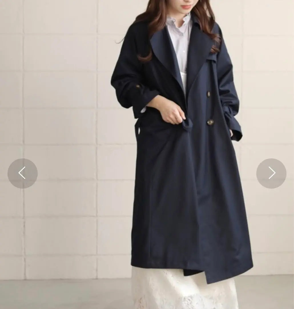 Mysa&Liina Back Pleated Trench Coat