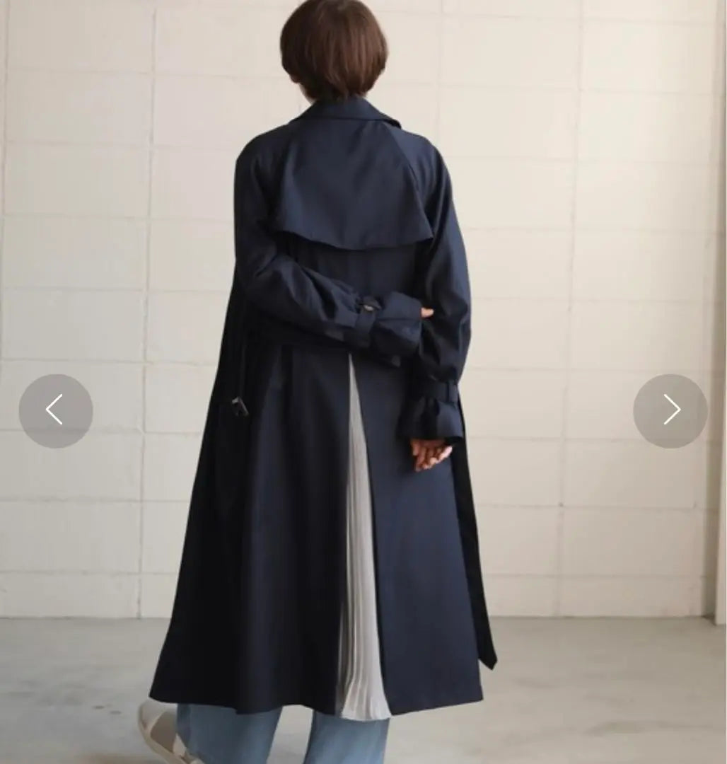 Mysa&Liina Back Pleated Trench Coat