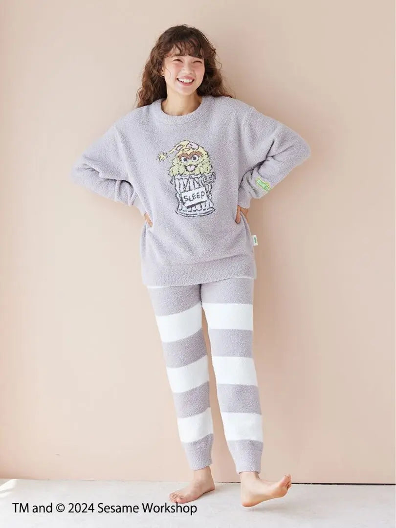 [Sold out] Gelato Pique Sesame Street Top and Bottom Set for Women Gray