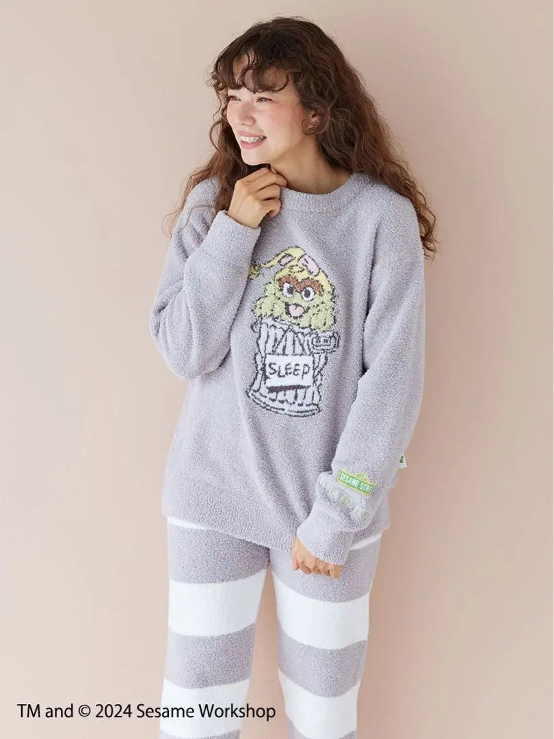 [Sold out] Gelato Pique Sesame Street Top and Bottom Set for Women Gray