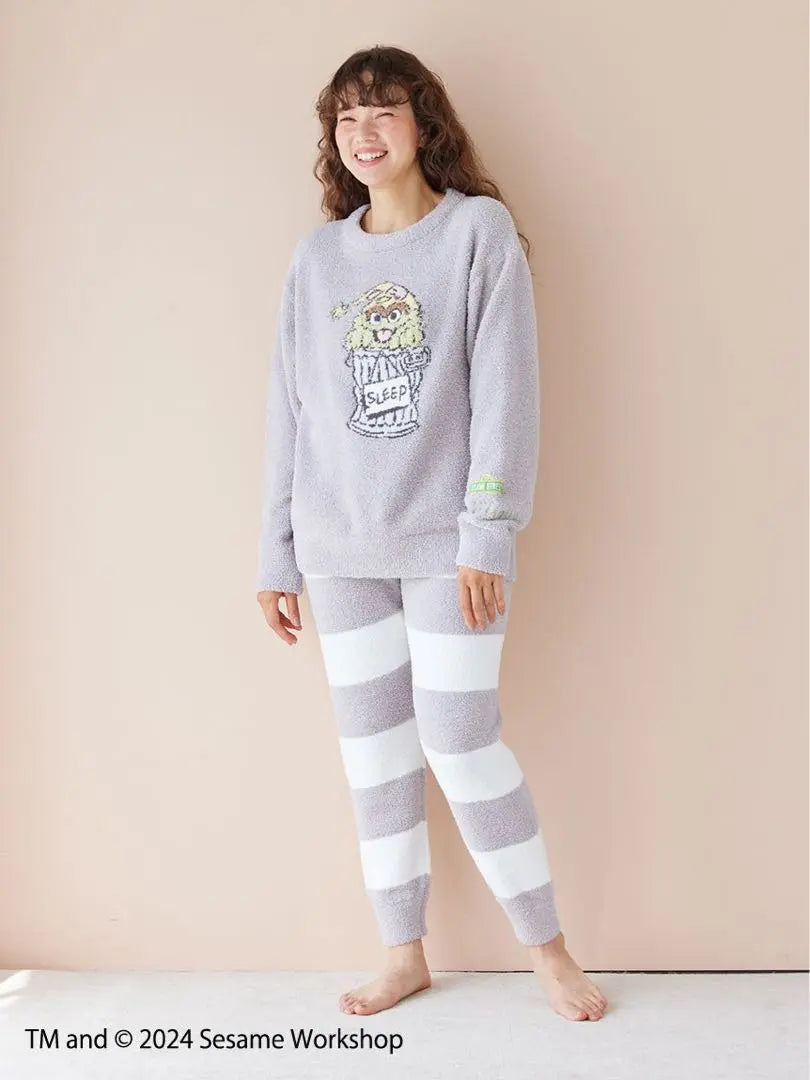 [Sold out] Gelato Pique Sesame Street Top and Bottom Set for Women Gray