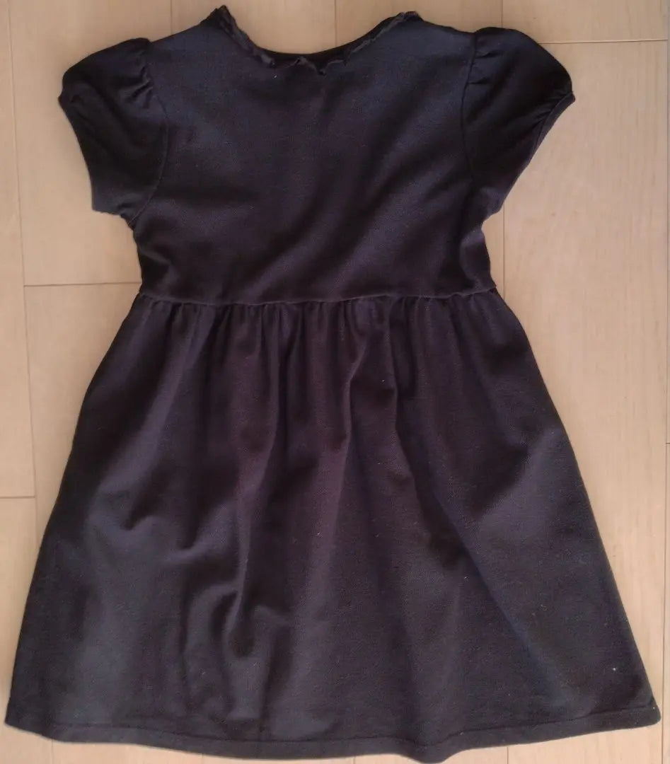 [Buen estado] Vestido formal de manga corta para bebé, color negro, 130 cm