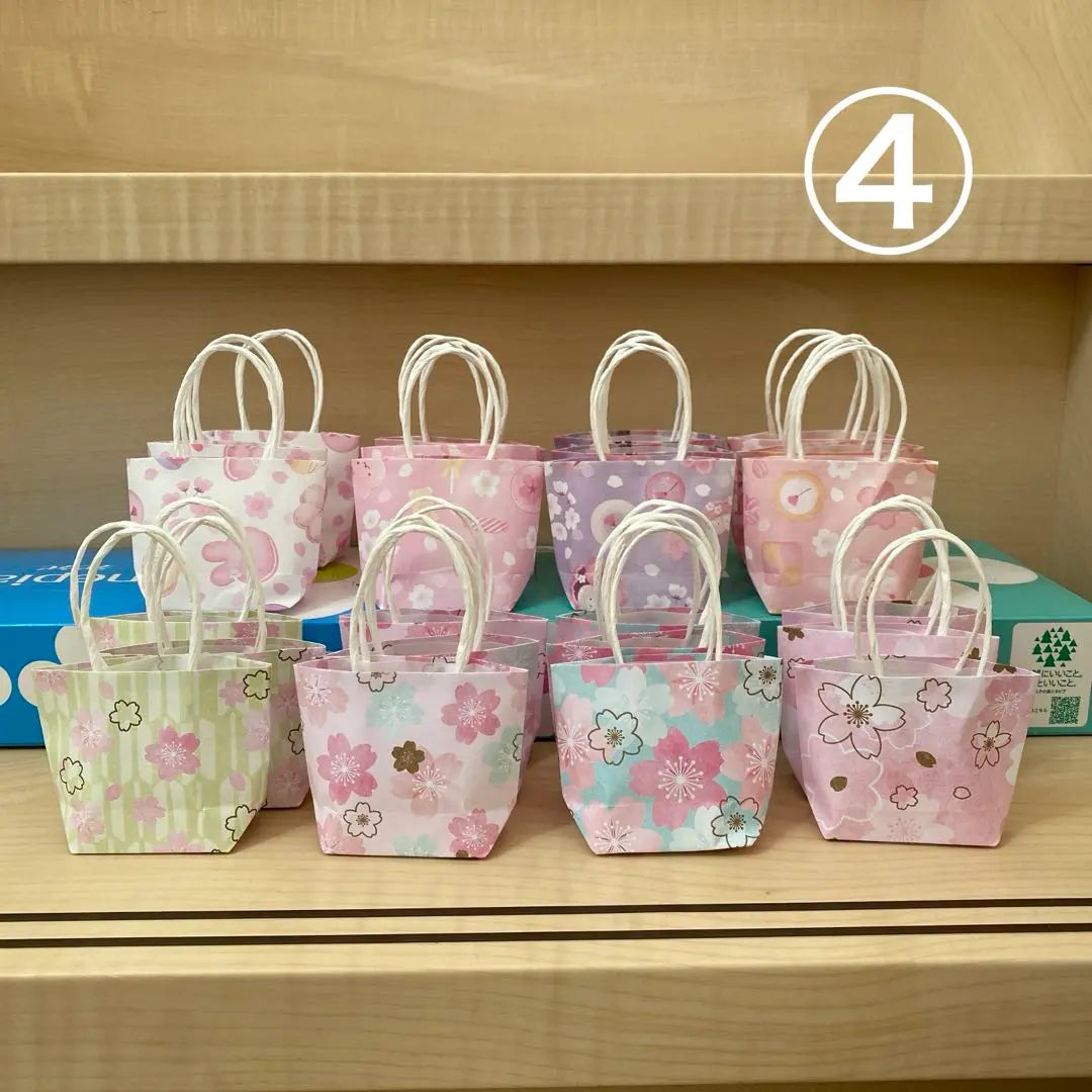 Mini Paper Bag Handmade Cherry Blossom ④ Design Paper