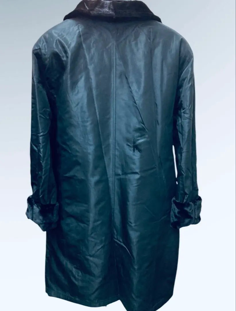 [Unused in beautiful condition] Sagamirk silver tag Shared reversible coat black