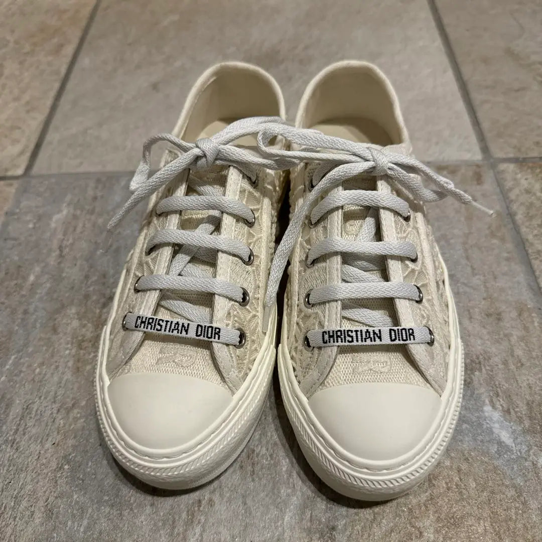 Christian Dior Lace Sneakers 35 Half Brand New Unused | Christian Dior レース　スニーカー　35ハーフ　新品未使用