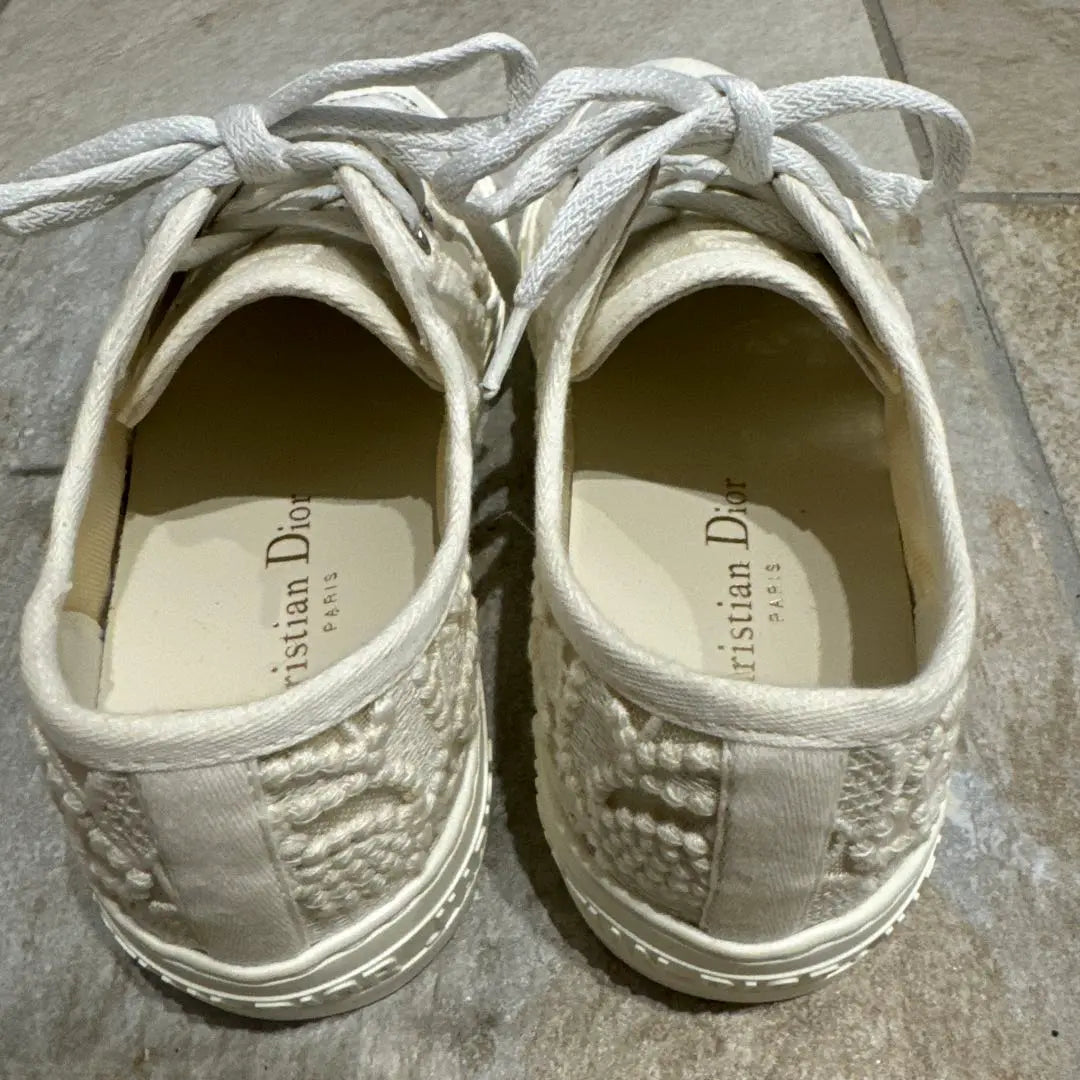 Zapatillas Christian Dior Lace 35 Medio Nuevo Sin Usar | Christian Dior レース スニーカー 35ハーフ 新品未使用