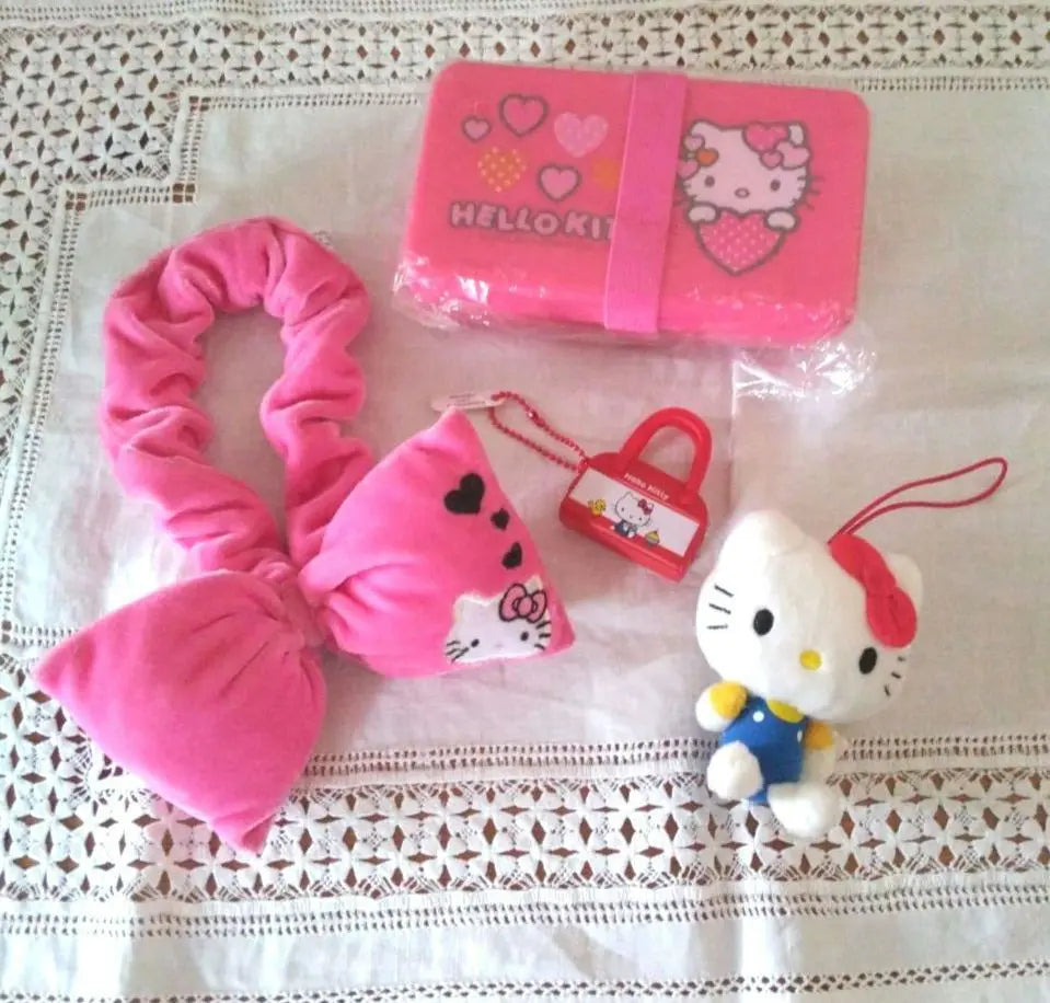 Hello Kitty 2-tier lunch box mascot hairband charm Sanrio retro