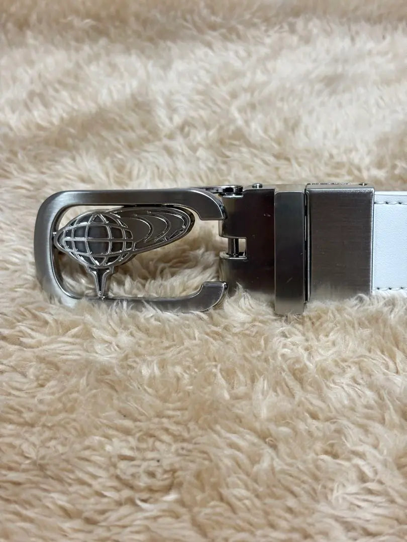 Beautiful condition BEAMS GOLF Reversible Earth Logo Belt