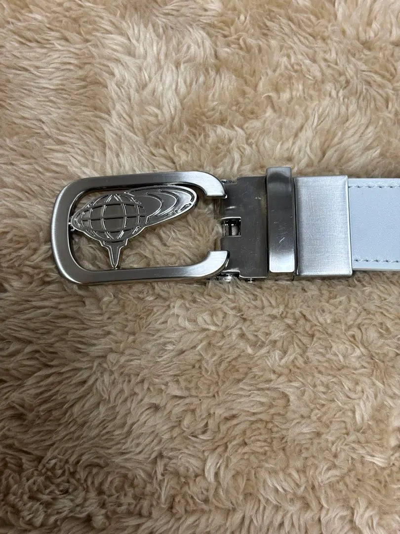 Beautiful condition BEAMS GOLF Reversible Earth Logo Belt