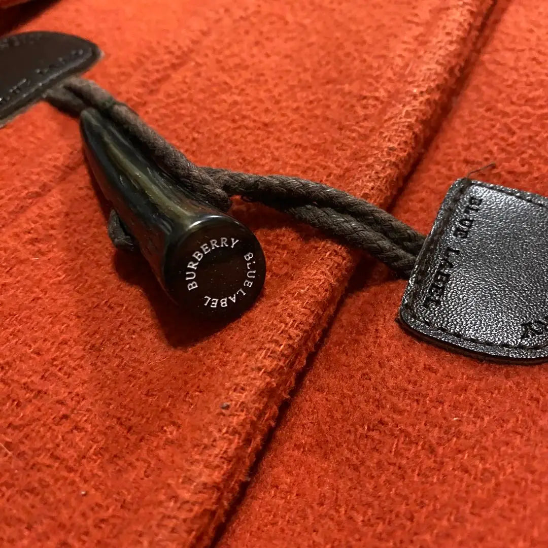 [Good condition] Burberry Blue Label Duffle Coat Orange M Nova Check