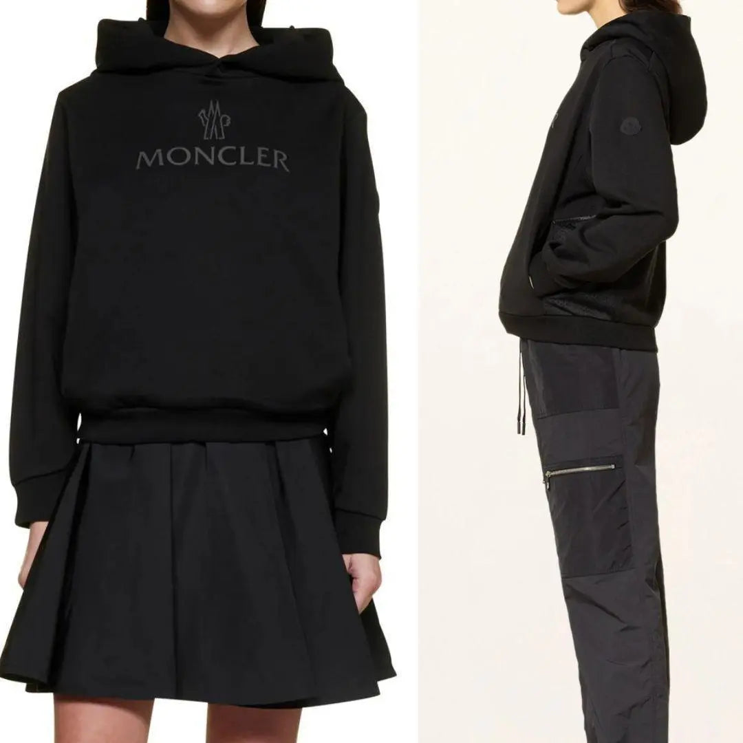 Garantía genuina / sin usar ☆ MONCLER MISMO pero Parker S Black Género | 未使用・本物保証☆MONCLER Lo mismo pero パーカー S 黒色 男女兼用