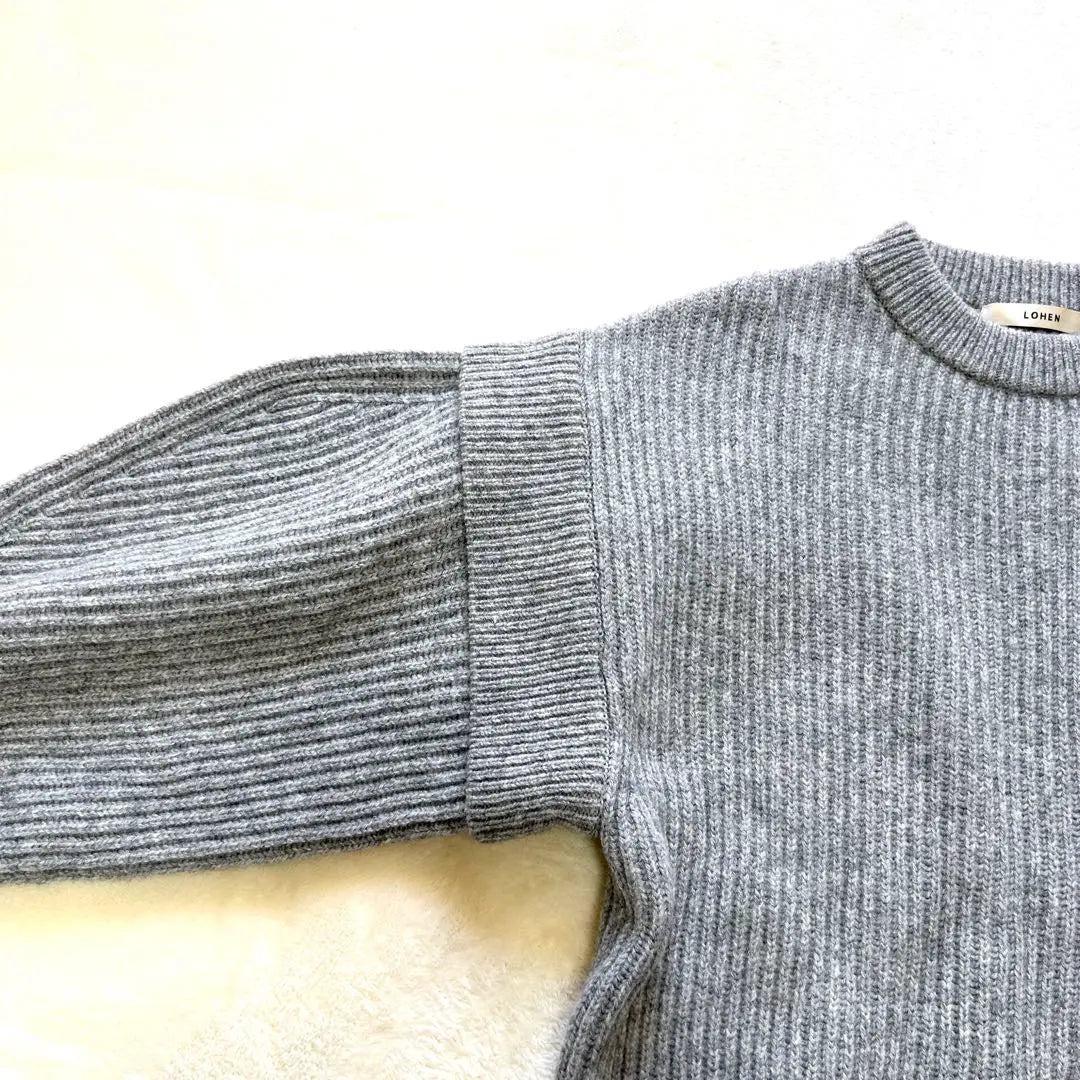 Superb condition ✨Lohen Layered Sleeve Knit, One Size, Gray, 100% Wool