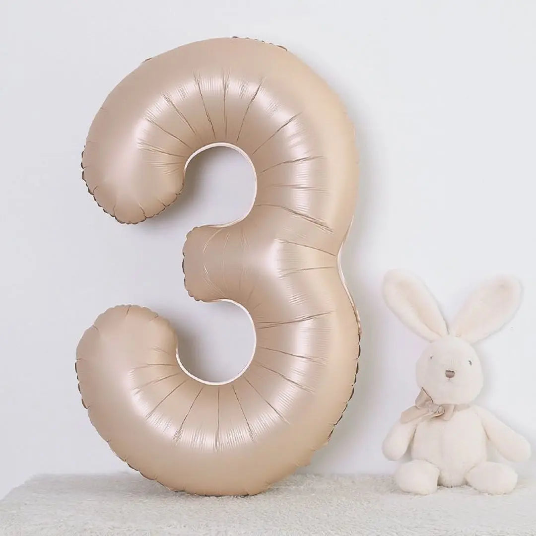 Number Balloon 3 Pearl Pink Big Size 40 Inch Surprise | ナンバーバルーン 3 パールピンク ビッグサイズ 40インチ サプライズ