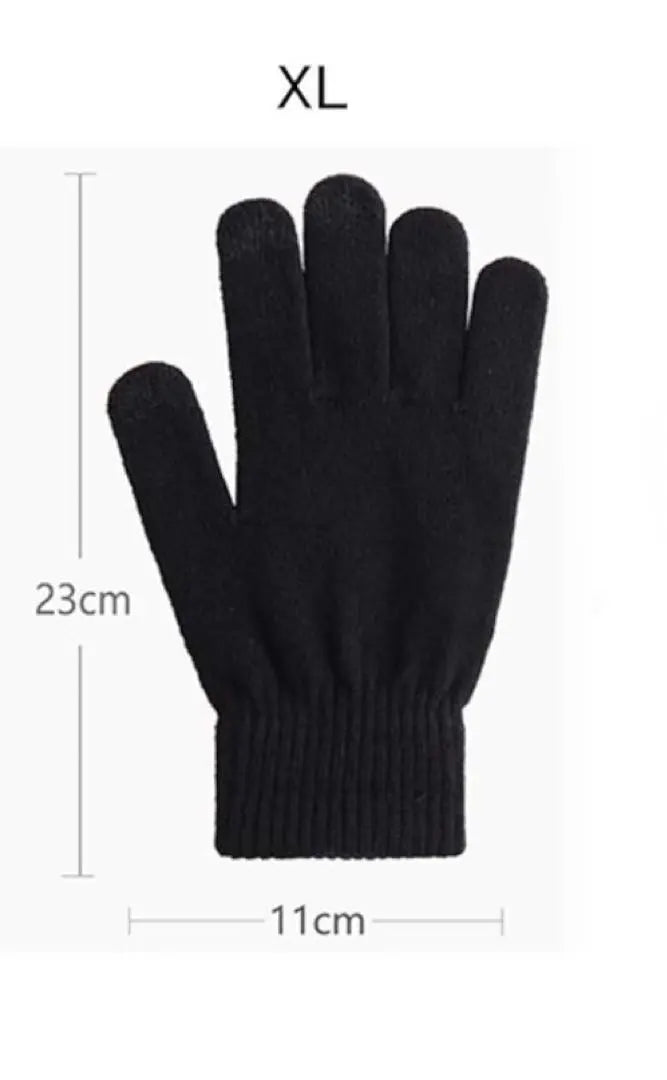 Gloves, knit, gloves, cold weather gloves, touch panel compatible, non-slip, warm, anonymous