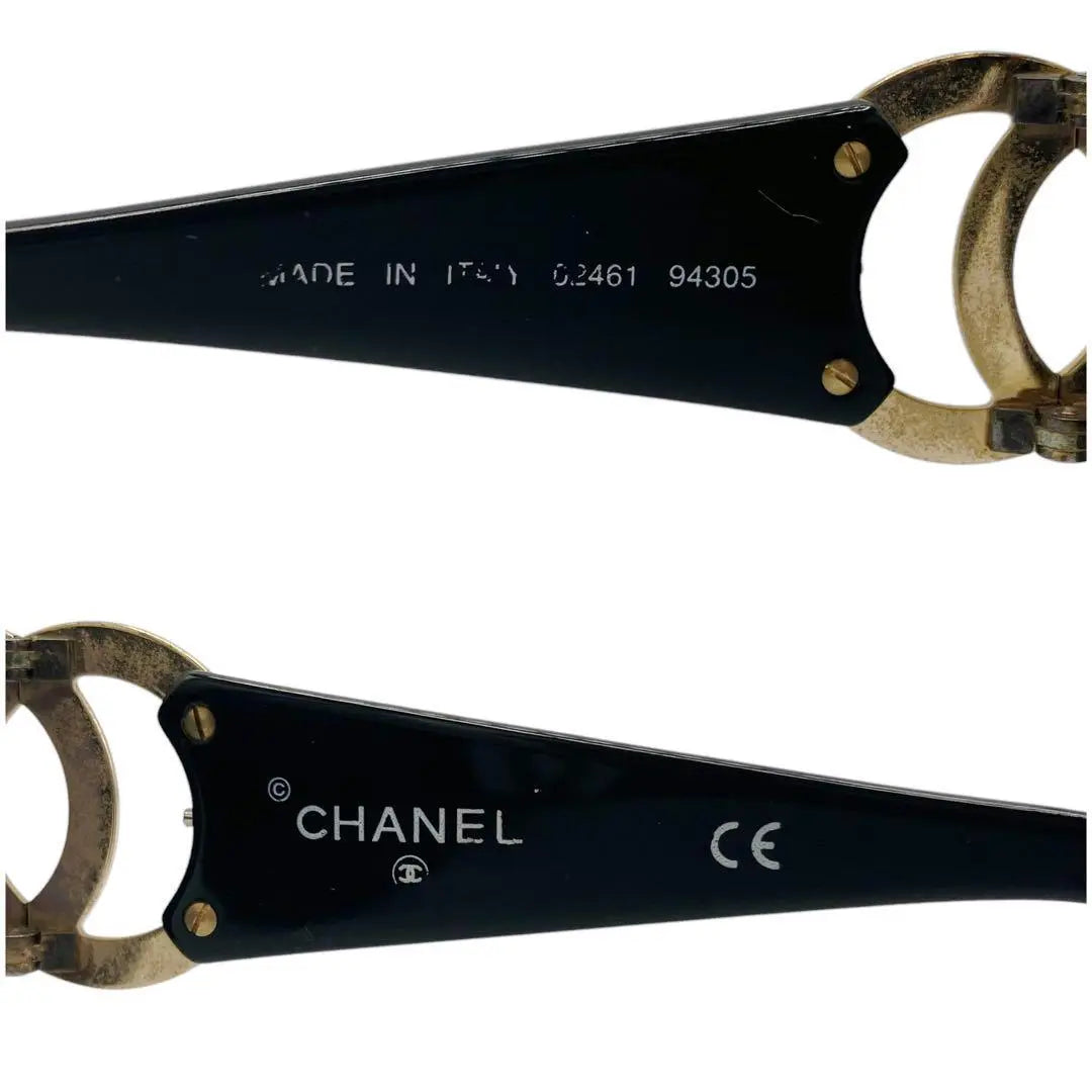 ⭐️Good condition⭐️ Chanel 02461 Coco Mark Side Logo Sunglasses