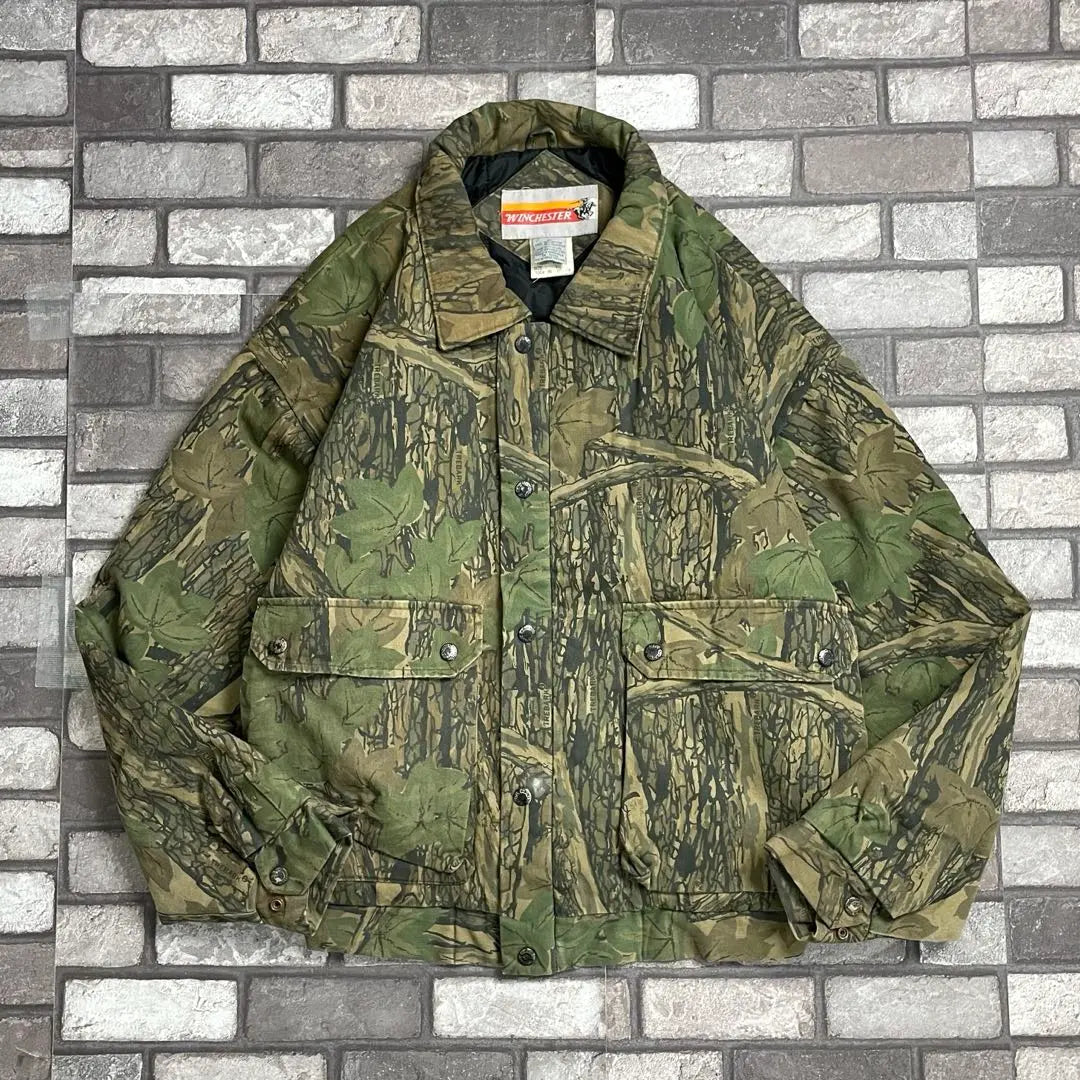 -90's old real tree camo hunting jacket