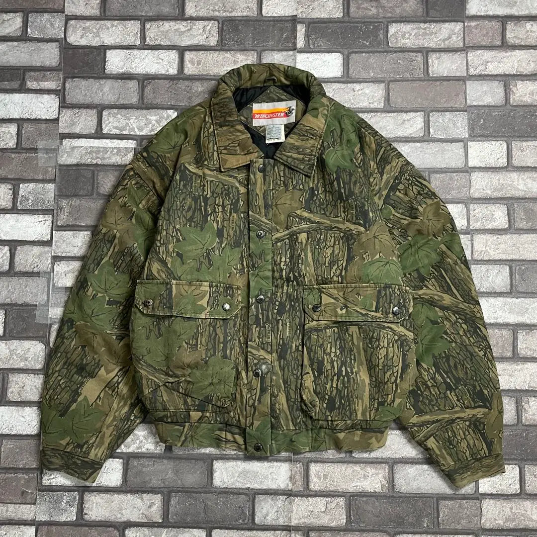 -90's old real tree camo hunting jacket