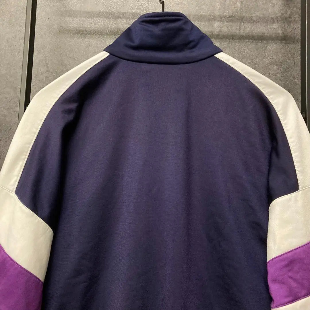 80s {US used clothing} Adidas track jacket trefoil embroidery logo men's L