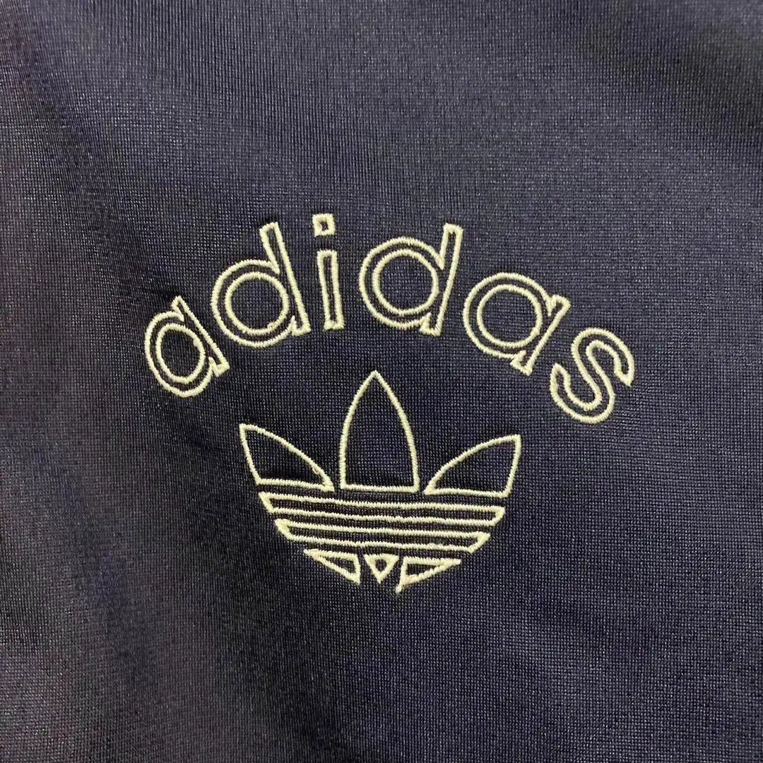 80s {US used clothing} Adidas track jacket trefoil embroidery logo men's L