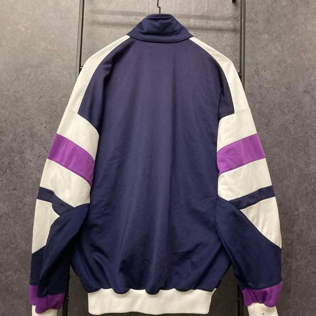 80s {US used clothing} Adidas track jacket trefoil embroidery logo men's L