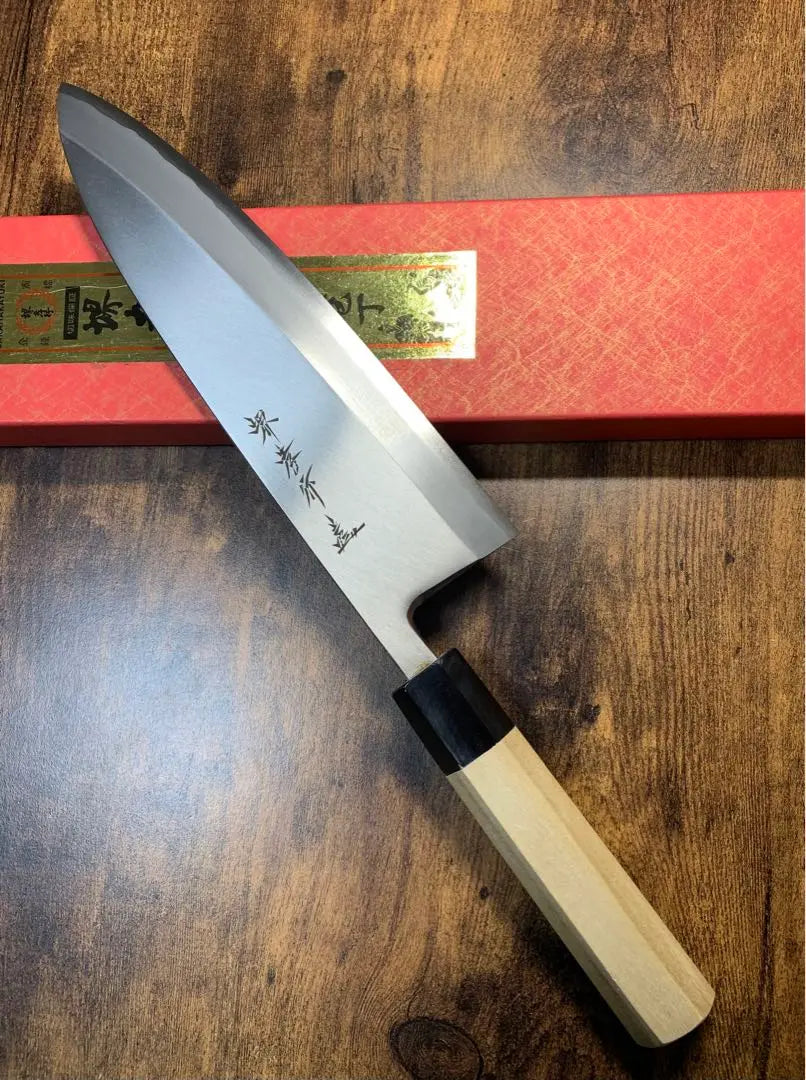 Sakai Takayuki Deba Knife Chef Ginzo Steel 7.5 inch Buffalo Octagonal handle