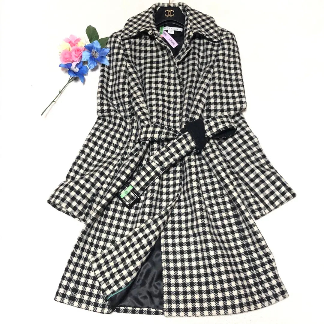 Almost unused Marleyra Chester Coat Belted Coat Gingham Check 42