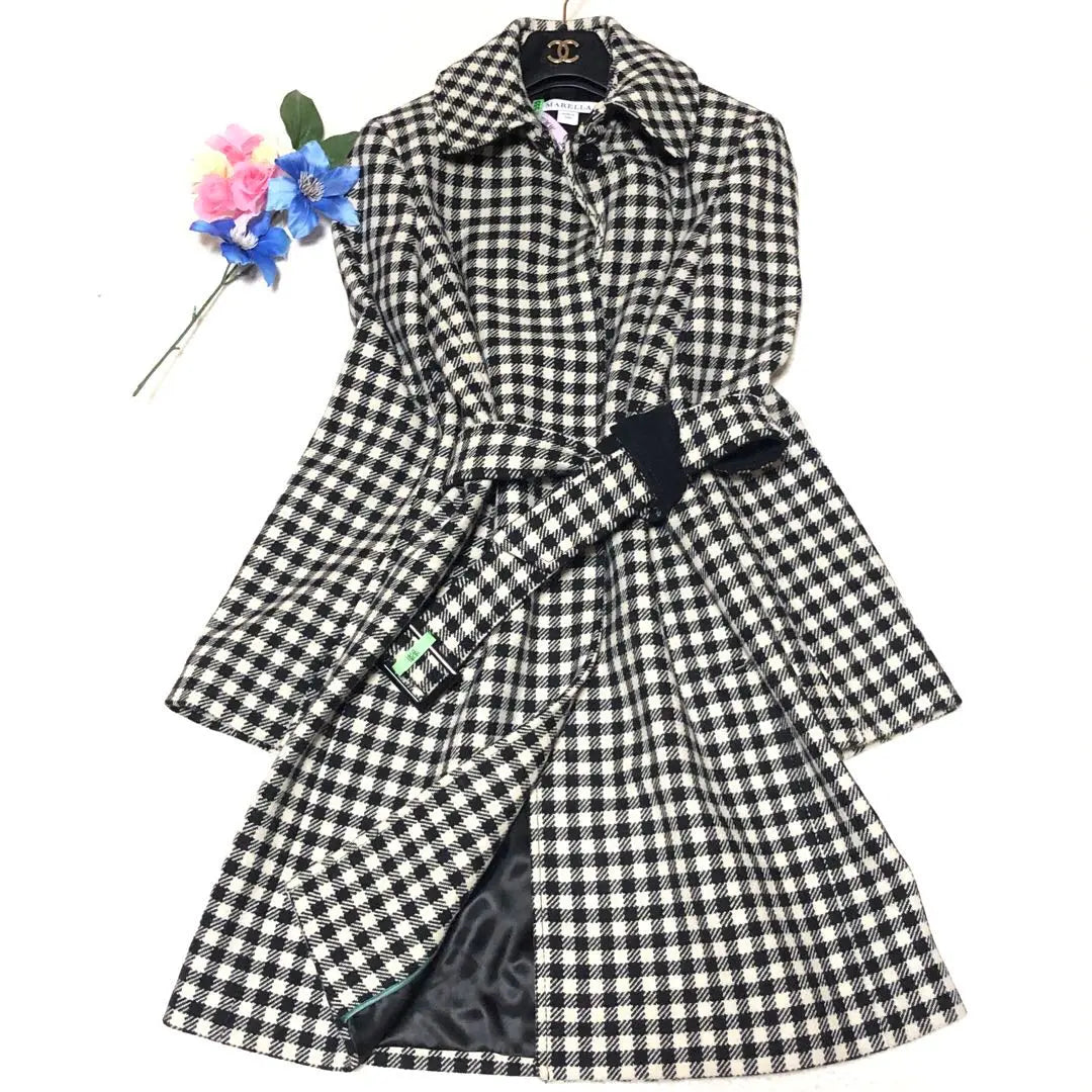 Almost unused Marleyra Chester Coat Belted Coat Gingham Check 42