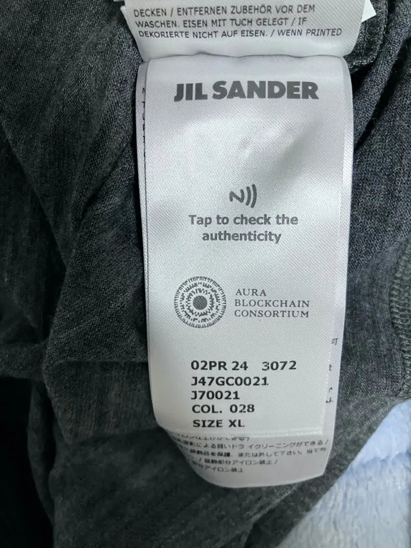 Nueva camiseta de punto con logotipo y media cremallera JIL SANDER XL 24aw 17387